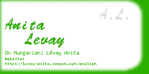 anita levay business card