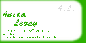 anita levay business card